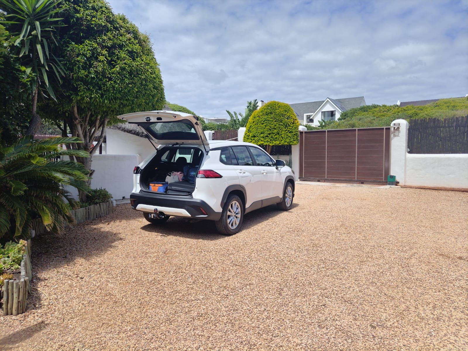 SUV packed with luggage for a private transfer